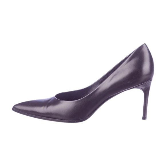 Helmut Lang Black Leather Pointed Toe Pumps Heels w/ Dust Bag - Size 7.5 - Picture 5 of 9